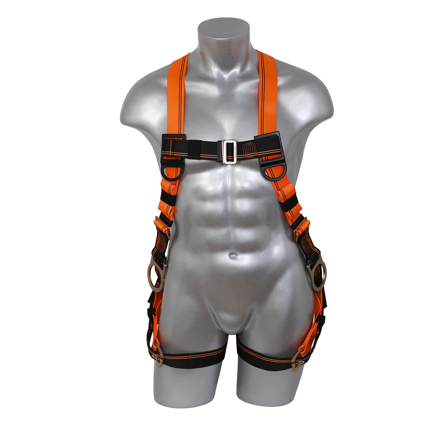 FP-8006 Three D-Rings Non-belted Full Body Harness, Tongue Buckle Leg ...